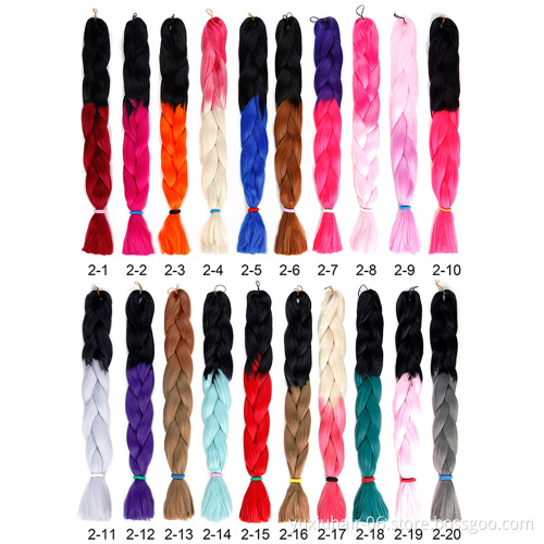 Braiding Hair  Synthetic Heat Fiber braid 41inch 165g/piece ombre color crochet Jumbo Braid Hair Extensions